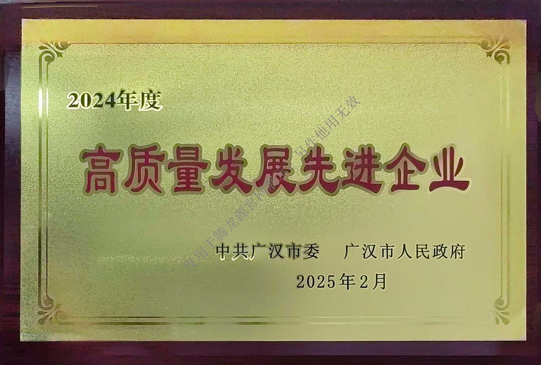 高质量发展先进企业